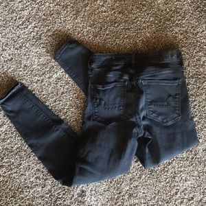 AEO high rise jegging black skinny leg high waist